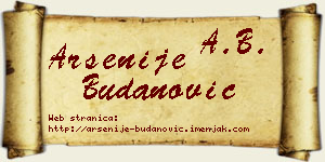Arsenije Budanović vizit kartica